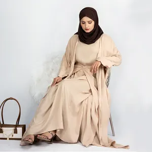 Good Quality Black Islamic Clothing Cardigan Kimono Kaftan Women's Dresses Dubai Abaya Wholesale Maxi Dress