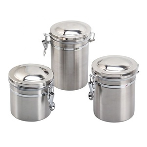 Vente en gros de bidon hermétique en acier inoxydable pour la cuisine Bocal en acier inoxydable pour le stockage du thé, du sucre et des grains de café - Product Image 3