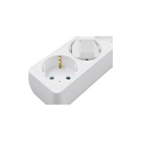 Multiprise portable UE 16A à 3 prises, câble de 1,5 m, rallonge polyvalente en cuivre, courant nominal 5A