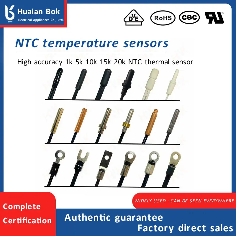 Aço inoxidável termistor impermeável 3950 10k ntc temperatura sensor para a indústria automotiva
