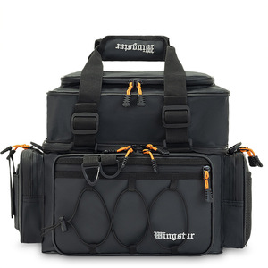 Sac de pêche multifonctionnel imperméable en polyester grande capacité, portable, à bandoulière, trois couches, unisexe - Product Image 1