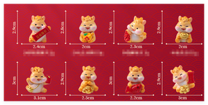 <span class=keywords><strong>Figurine</strong></span> de cheval en résine de dessin animé du zodiaque chinois du Nouvel An chinois 3D 2026 porte-bonheur doré avec souhaits Souvenir Décoration Feng Shui Jouets - Product Image 2