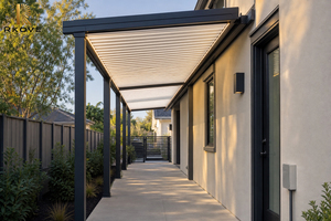 RKOVE Pergola Bioclimatique Aluminium 3x6m Attached Home Walkway Waterproof Cover Enclosed Outdoor Balcony aluminum garden pergo - Product Image 1