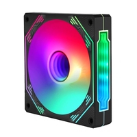 Ventilateur de refroidissement silencieux pour processeur, ventilateur de boîtier d'ordinateur, support de fixation, refroidisseur PC RGB en aluminium à roulement fluide, double anneau, LED spectre complet