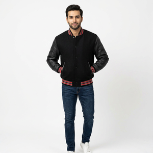 Veste universitaire pour homme de qualité supérieure, très vendue, à séchage rapide, respirante, en laine, avec motifs décoratifs, prix abordable, style décontracté - Product Image 1