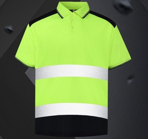 Quick Drying Breathable Polyester Short Sleeved Construction Site Safety Reflective T-shirt - Product Image 6