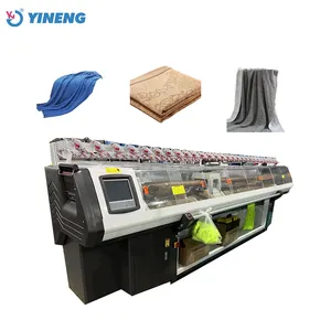 YINENG 2 + 2 tête double chariots double systèmes informatisé plat machine à tricoter chandail faisant la machine