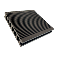 Revêtement de terrasse composite WPC moderne de haute qualité, surface brossée antidérapante, double verrouillage, écologique, imperméable, garantie 5 ans