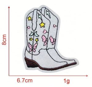 Botas Vaqueras Occidentales al por Mayor con Parche de Logotipo Bordado Termoadhesivo, Botas Vaqueras para Niña, Hermosos Parches Termoadhesivos para Sombrero Vaquero - Product Image 4