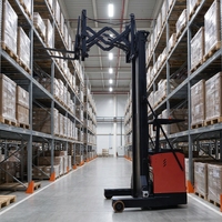 Chariot élévateur à ciseaux électrique à double profondeur de 1,5 tonne, chariot élévateur VNA pour allées étroites pour entrepôts à forte densité