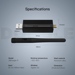 <span class=keywords><strong>SONOFF</strong></span> ZBDongle-P <span class=keywords><strong>Zigbee</strong></span> <span class=keywords><strong>3.0</strong></span> <span class=keywords><strong>USB</strong></span> <span class=keywords><strong>Dongle</strong></span> <span class=keywords><strong>Plus</strong></span> Universal Gateway 1/5PCS ZHA Zigbee2MQTT Pre-flashed Compatible con Dispositivos ZBMicro SNZB - Product Image 4