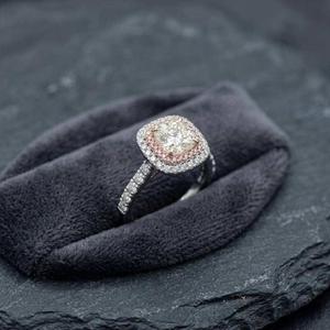 Brilliant Cut Moissanite <b>Diamond</b> <b>Ring</b> 925 Sterling Silver Premium Wedding Bridal Jewelry - Product Image 4