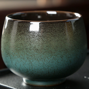 แก้วกาแฟเซรามิก 200 มล. แบบขายส่ง สไตล์ญี่ปุ่นย้อนยุค ไม่มีหูจับ เคลือบสีไล่ระดับ สำหรับร้านกาแฟ ร้านอาหาร และอุปกรณ์เสิร์ฟ - Product Image 2