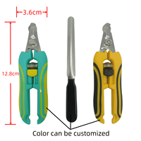 Peigne de toilettage pour animaux de compagnie multifonctionnel 3-en-1 en plastique écologique de haute qualité avec lime à ongles et coupe-ongles en acier inoxydable