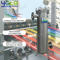 Filtre industriel haute performance à sac unique en acier inoxydable 304/316 pour le traitement et la filtration des textiles