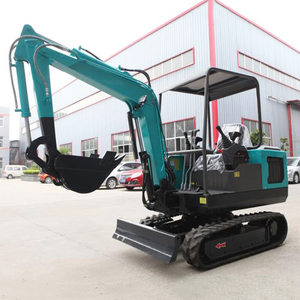 Mini-excavatrice sur chenilles de 0,8 tonne, compacte, de couleur bleue, avec moteur et système de chenilles - Product Image 1
