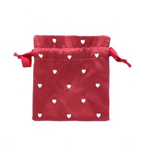 Bolsa de Regalo Navideña de Satén Rojo Suave con Logotipo Personalizado, Bolsa con Cordón para Pelucas, Paquetes, Bolsos, Bufandas, Almohadas - Product Image 4