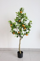 Bonsaï d'oranger artificiel durable et respectueux de l'environnement de 120 cm pour la décoration moderne du salon et l'aménagement paysager intérieur