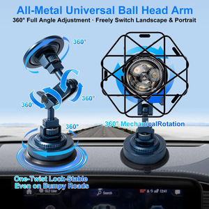 2-in-1 Vacuum Suction <b>Cup</b> Mount Metal Mechanical Arm <b>Car</b> <b>Holder</b> <b>for</b> Action Camera and Smartphone - Product Image 4