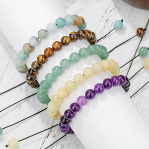 Pulseras de Piedras Naturales con Cuentas Redondas, Joyería Unisex, Regalo, Origen Yiwu D2384 1D2388 1 - Product Image 1