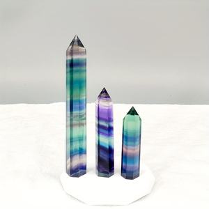 Cristal de Fluorita Pulido y Colorido CrystalHola al por Mayor, Punto de Cristal para Feng Shui, Tendencia de Moda, Decoración Relajante para el Hogar, Oficina y Dormitorio - Product Image 5