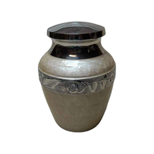 Urne funéraire moderne de style européen pour adultes, noire, métallique, très demandée, ligne dorée brillante, fournitures funéraires pour cendres de souvenirs - Product Image 1