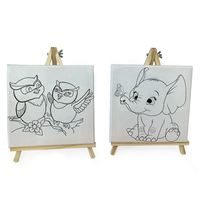 Non toxique bonne qualité bois de pin forme carrée coton Mini taille bricolage toile de peinture étirée
