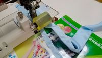 Utilisé Taïwan roue d'or CSL-1720 double aiguille matériau mince machine à coudre avec couteau et roue