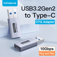 Mindpure USB C USB OTG Adaptateur Mâle USB 3.0 Femelle pour Transfert de Données MacBook Pro Air Microsoft Surface iPad pour Samsung pour Dell
