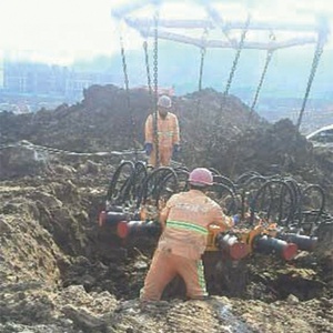 KP380A Hoge Efficiëntie Hydraulische Beton Stapel <span class=keywords><strong>Cutter</strong></span> En Ronde Stapel <span class=keywords><strong>Breaker</strong></span> Machine - Product Image 6