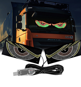 USB Animated Demon Eyes Screen Led Matrix Panel Led Display pour camion pare-brise Devil Eyes Lights for Car Truck Off-<span class=keywords><strong>road</strong></span> SUV - Product Image 1