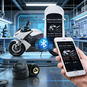 Système de surveillance de la <span class=keywords><strong>pression</strong></span> des pneus numérique BT TPMS pour voitures et motos, alarme externe et affichage sur téléphone, capteurs TPMS - Product Image 1