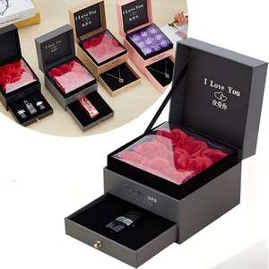 Caja de Regalo Cuadrada de Flores para el Día de la Madre, Caja de Rosas para el Día de San Valentín, Caja de Flores Decorativa, Venta al Por Mayor - Product Image 4