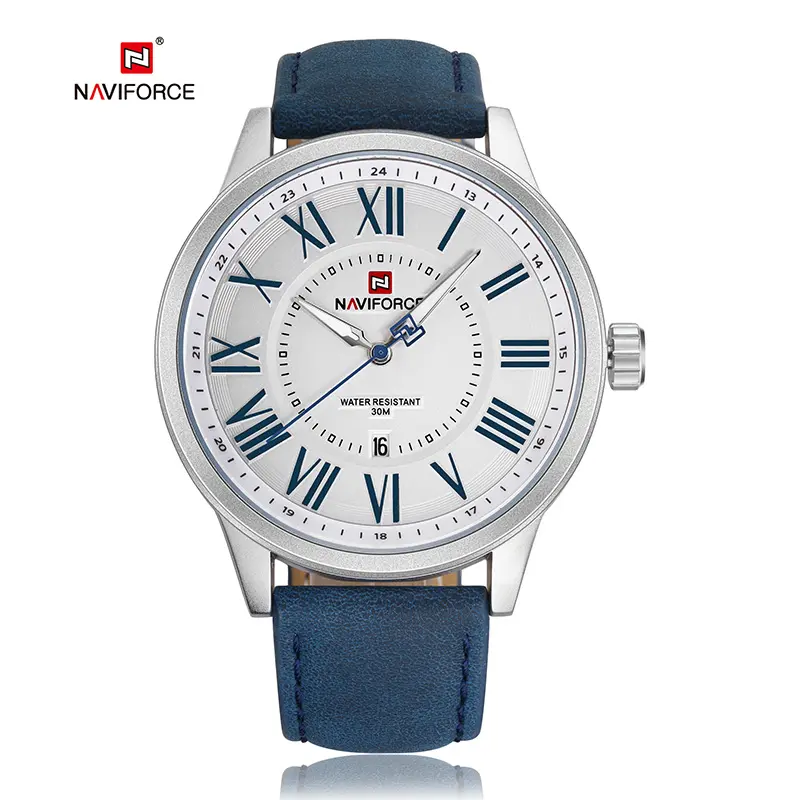 2022 Top Fashion Brand NAVIFORCE 9126 Men High Quality Watch Men's Quartz Date Clock Man Leather Wrist Watch