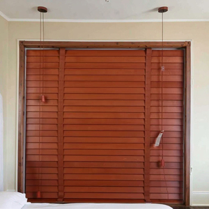 Listón <span class=keywords><strong>de</strong></span> persianas enrollables <span class=keywords><strong>de</strong></span> madera para interiores y exteriores incorporado para ventana con cortinas y sombra - Product Image 6