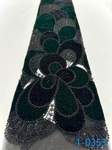 Tissu de dentelle à perles 2025 en vogue, broderie de roses, perles collées, tissu de dentelle nuptiale pour la <span class=keywords><strong>vente</strong></span> en gros, fabriqué en Chine - Product Image 3