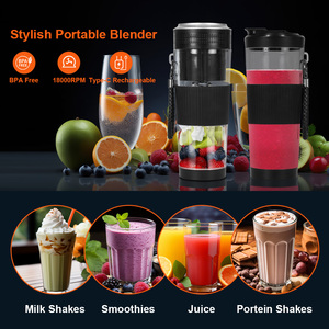 عصارة حمضيات 500 مل قابلة لإعادة الشحن عبر USB بشفرات من الفولاذ المقاوم للصدأ، خلاط كهربائي صغير عالي الكفاءة للسيارة والاستخدام الخارجي والمنزلي - Product Image 5