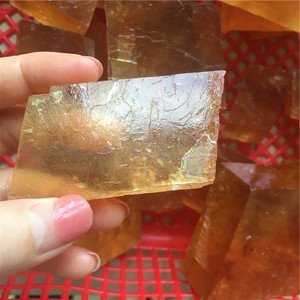 <span class=keywords><strong>Pietra</strong></span> preziosa naturale ruvida giallo Iceland spato ottico <span class=keywords><strong>Calcite</strong></span> <span class=keywords><strong>pietra</strong></span> per Fengshui - Product Image 2