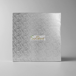 SunShine 4/6/8/10/12/14 Inch 12mm Thick Round Square Gold Silver Cake Drum Dessert Baking Displays <b>Tray</b> <b>Paper</b> Cake Board - Product Image 5