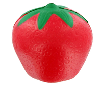 Balle anti-stress souple en forme de fraise rouge, jouet à presser en PU, jouet mignon pour enfants, cadeau, vente chaude