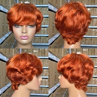 Perruques courtes bouclées 100% cheveux humains pas chères pour femmes, style brésilien et vietnamien naturel, vente en gros, sans colle