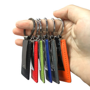 प्रचार व्यवसाय उपहार व्यक्तिगत पत्र कार ब्रांड लोगो कुंजी धारक श्रृंखला लक्जरी कस्टम ब्लैक पु रिक्त चमड़े की कीचेन - Product Image 2