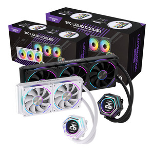 Lovingcool Sparkle Hexagon Temp Display 360mm Refroidisseur d'eau liquide Nouvelle mise à niveau Ventilateurs de dissipateur thermique blanc pour boîtier <span class=keywords><strong>CPU</strong></span> d'ordinateur de jeu - Product Image 5