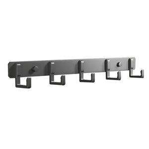 Wall Mounted Hooks Self Adhesive Aluminum <b>Clothes</b> Rack For Entryway <b>Storage</b> - Product Image 3