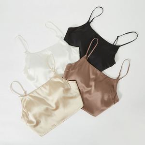 Camisola de Seda de Morera 100% de 16MM para Mujer - Top de Tirantes Finos de Satén de Lujo, Ropa de Dormir y de Estar por Casa Transpirable - Product Image 1