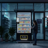 Distributeur automatique sans argent liquide LERKE de couleur noire avec paiement par code QR pour l'exportation en Asie du Sud-Est