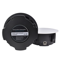 Haut-parleur de plafond sans fil Bluetooth WiFi, lecteur audio home cinéma avec télécommande pour fêtes et activités de plein air