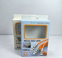 Boîte à câbles en carton portable de haute qualité avec logo personnalisé, pelliculage brillant/mat, revêtement UV, gaufrage et crochet de suspension pour emballage en papier