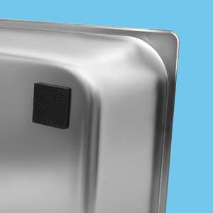 Grande caixa de lixo de aço inoxidável para gato e coelho não gruda, superfície lisa, fácil limpeza - Product Image 6