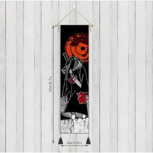 Affiche murale personnalisée à suspendre, peinture, personnages d'anime, tapisserie de rôle de dessin animé avec 2 glands et tige de suspension en bois - Product Image 2